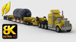 Lego/Lego Technic Model - Oversize Load: Nuclear Reactor Transport (MOC) #lego #toys #transport
