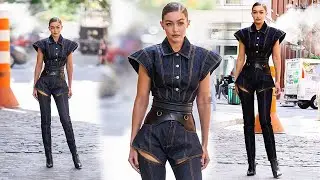 Gigi Hadid stepped out for a high-fashion Maybelline photoshoot after date night with Bradley Cooper