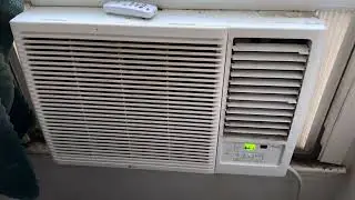 My 2023 LG 18,000 BTU Window AC w/ Heater | Startup, Running, Shutdown [Heat Mode]
