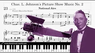 National Airs III (1914) Rag Piano - Charles Leslie Johnson (Sheets Tutorial Piano score)