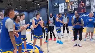 Warriors Hilarious Practice Draymond, Steve Ker and the Team make the Rookies Sing Happy Birthday