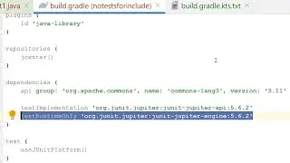 no tests for given includes: Gradle JUnit Kotlin Java Fixes