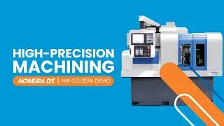 Nomura DS NN-20J3SW Swiss-Type Lathe Demo | Precision Machining