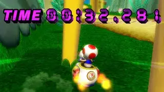 【Mario Kart Wii Former Oceanic Record】Mushroom Gorge (Glitch) - 32.281
