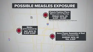 Columbus Public Health reveals 3 locations people may have had measles exposure