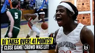 DJ Steward TAKES OVER Close Game! Season High 41 Points! Packed Gym!
