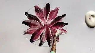 Satisfying flower painting easy step by step with acrylic color #painting #drawing #art 