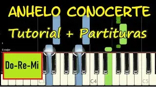 ANHELO CONOCERTE ESPIRITU SANTO Piano Tutorial Cover Facil + Partitura PDF Acordes Pista Letra