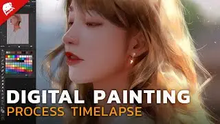 Portrait painting with Photoshop CC By Razaras (Light Study#117)