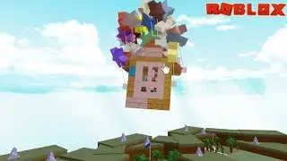 Our Boat Flew!!! Building the Up House in Build a Boat to Treasure / Roblox