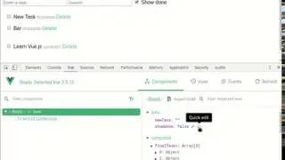 Vue devtools - Quick Edit Booleans