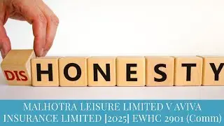 TMC LEGAL | MALHOTRA LEISURE LIMITED V AVIVA INSURANCE LIMITED [2025] EWHC 2901 (Comm)