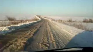 Drum cu zapada intre Alios si Masloc