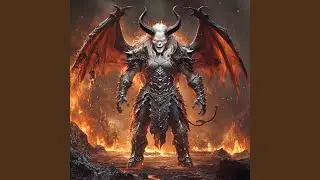 Fantastical Character with Bat Wings on Cobblestone Path