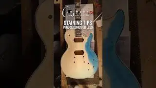 Blue Stain test on a Custom Shop Les Paul type Guitar  #guitarsdaily #woodworking #guitarsrock