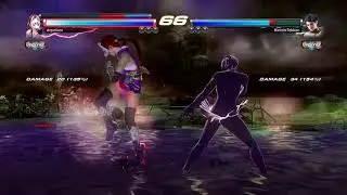TEKKEN TAG TOURNAMENT 2 match - Jun, Kunimitsu vs. Zafina