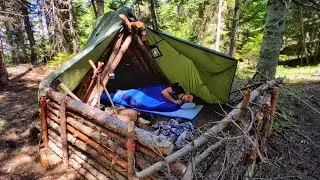 Лагерь Бушкрафт, Поймай и приготовь, Ночевка в укрытии из брезента