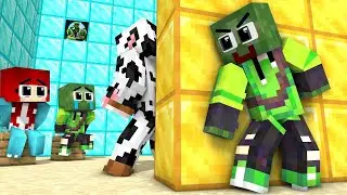 Monster School : Zombie Dad Saving His Kids -  -Part 1  Minecraft Animation #12