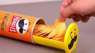 3D Printed Pringles Chips Can Slider tray with a Lid #shorts