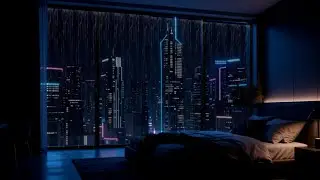 Dark Room Urban Rain 🌧️ Night ASMR for Deep Sleep & Relaxation