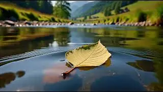 Healing music for Relaxation - A Leaf floating on the water. #healingmusic  #relaxation #sleep