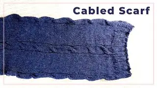 A cable scarf on an LK150 knitting machine - hand manipulated cables