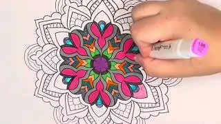 Colour me Happy - Mandala #wellness #art #mindfulcoloring #mandala #1k #colouringbook