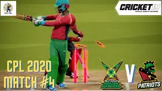 Guyana Warriors vs St Kitts Patriots - CPL 2020 - Match #4 - Cricket 19 Highlights
