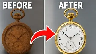 Vintage Pocket Clock Restoration 😮 | #Restoration #PocketWatch #RustifyYT #RustToShine #VintageResto