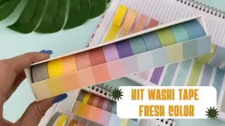 KIT WASHI TAPE FRESH COLOR - CORES TROPICAIS | SCHUSTER PAPELARIA