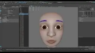 Using nHair to create eyebrows for a character in Maya