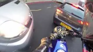 Daily Jaunt | CB 500 | Motorbike filtering techniques, commuting throughout Birmingham City Centre.