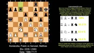 Sicilian Defense  how to win with a direct attack on the king. - Konieczka Frank vs Gerusel Mathias