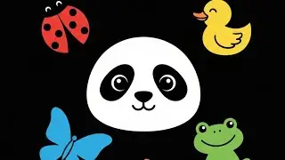 Baby Sensory Animals 🐼🐥🐸 | High Contrast Colors for Babies | Stimulate Baby&rsquo;s Brain 👶✨