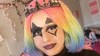 ASMR: goth clown makeup look