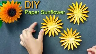 How to make diy paper sunflower | Paper Sunflower | swadhinta star