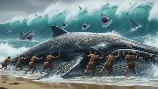 Life Millions of Years Ago | When Primitive Humans Encountered a Stranded Giant Sperm Whale