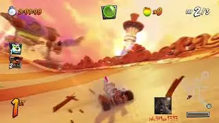 CTR Nitro Fueled Hot Air Skyway boss race (hard)