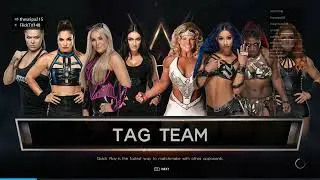 WWE2K22 Online: 4v4 Tag Team Elimination(Females)