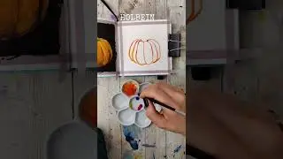Чем лучше рисовать: гуашью Holbein или Himi? #holbeingouache #gouache #himipaint #pumpkins