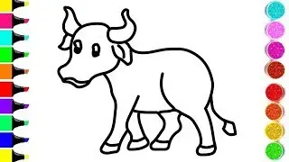 GOAT Drawing And Coloring For KIDS ! ANIMAL Coloring Videos ! KIDS Learn Color