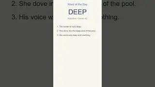 &ldquo;deep&rdquo; Meaning +3 Examples | Improve Your English Fast! 🚀📚 #vocabulary #learnenglish #shorts