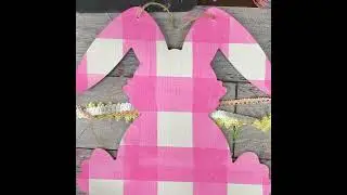 How to Paint a Buffalo Plaid Bunny for Easter