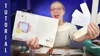 Junk Journal Tutorial • Make an Envelope Bellyband with Swivel Tag