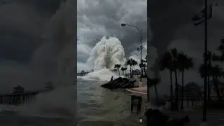 Terrifying Waves Slam Into Huntington Beach, California | Caught on Camera