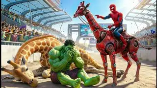 🕷️🦒 SPIDERMAN Wins The Magic Giraffe Racing Championship &ndash; Epic Racing Challenge