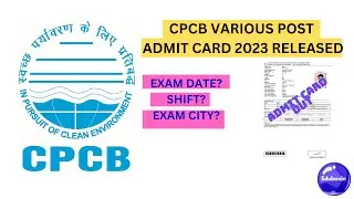 CPCB ADMIT 2023 OUT #cpcb #cpcbadmitcard2023 #cpcbexam2023 How To Download CPCB Admit Card?