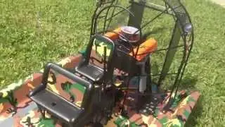 Aquacraft Cajun Commader brushless airboat land trial