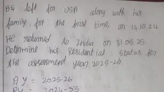 Income tax law and practice 1 residential status
