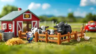 diy mini farm diorama with house for cow | Cattle Farm